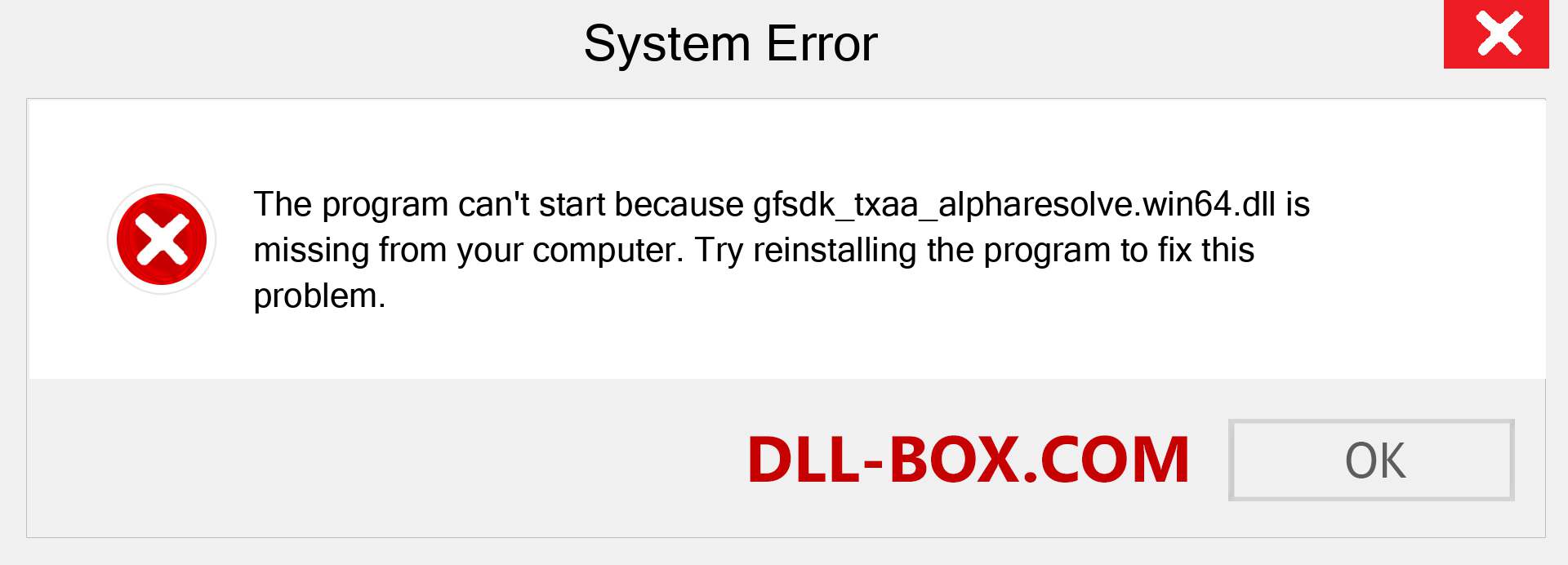  gfsdk_txaa_alpharesolve.win64.dll file is missing?. Download for Windows 7, 8, 10 - Fix  gfsdk_txaa_alpharesolve.win64 dll Missing Error on Windows, photos, images